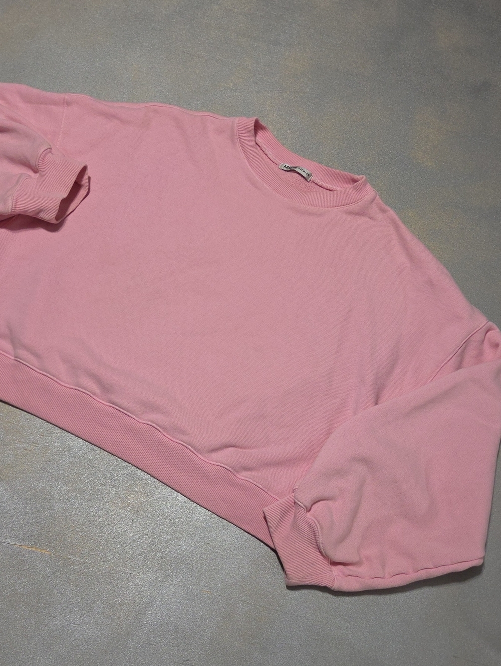 Agolde Bubblegum Pink Relaxed Crewneck Sweatshirt